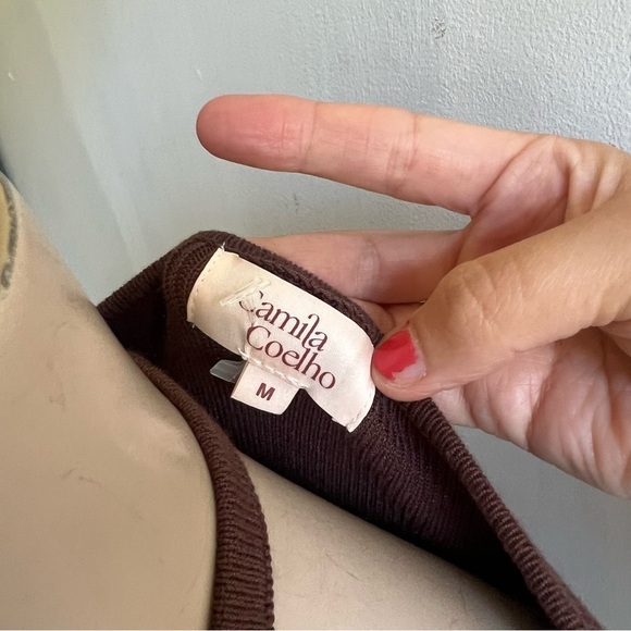 Revolve Camila Coehlo Allora Mini Dress in Chocolate - Picture 12 of 15